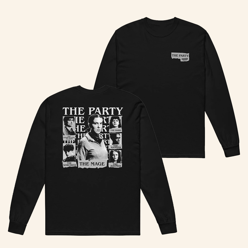 Netflix Merch Stranger Things The Party Long Sleeve T-Shirt Gifts For Him
