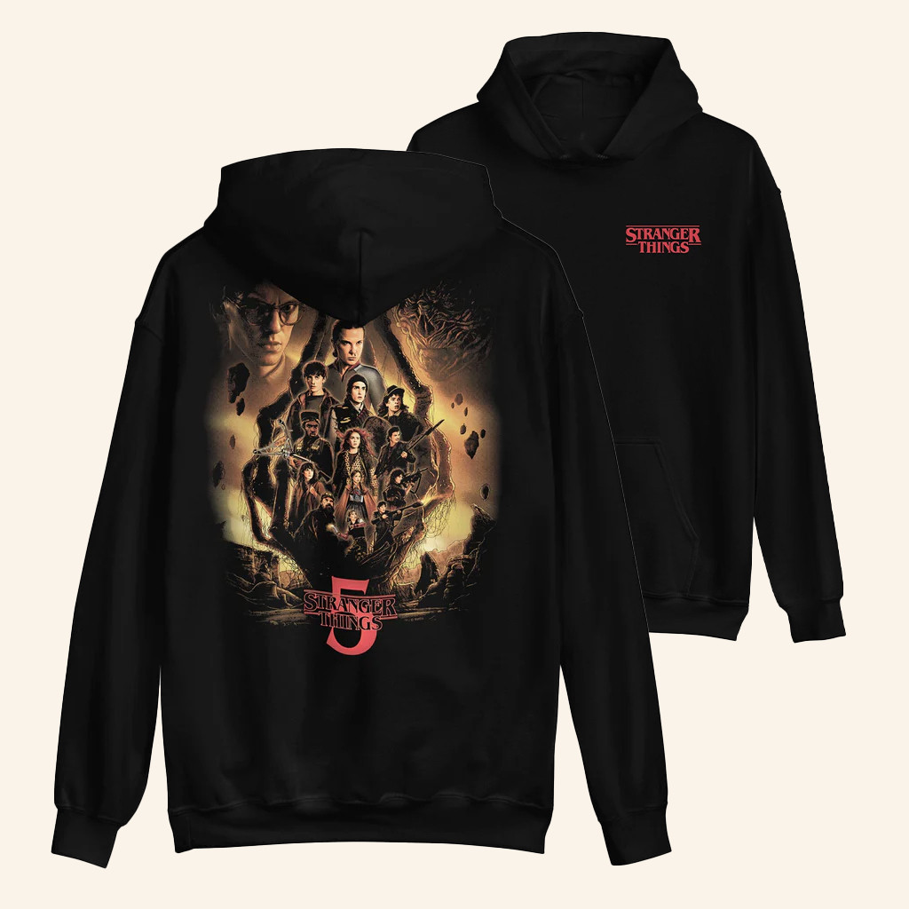 Netflix Merch Stranger Things X Kyle Lambert Hoodie Season 5 Finale Art Hoodie Gifts For Fans