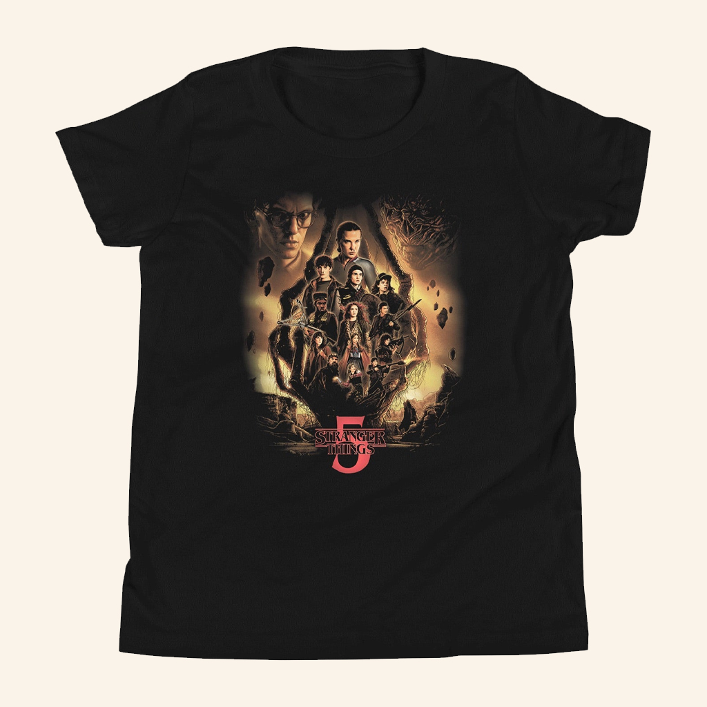 Netflix Merch Stranger Things X Kyle Lambert T-Shirt Season 5 Finale Art Shirt Gifts For Fans