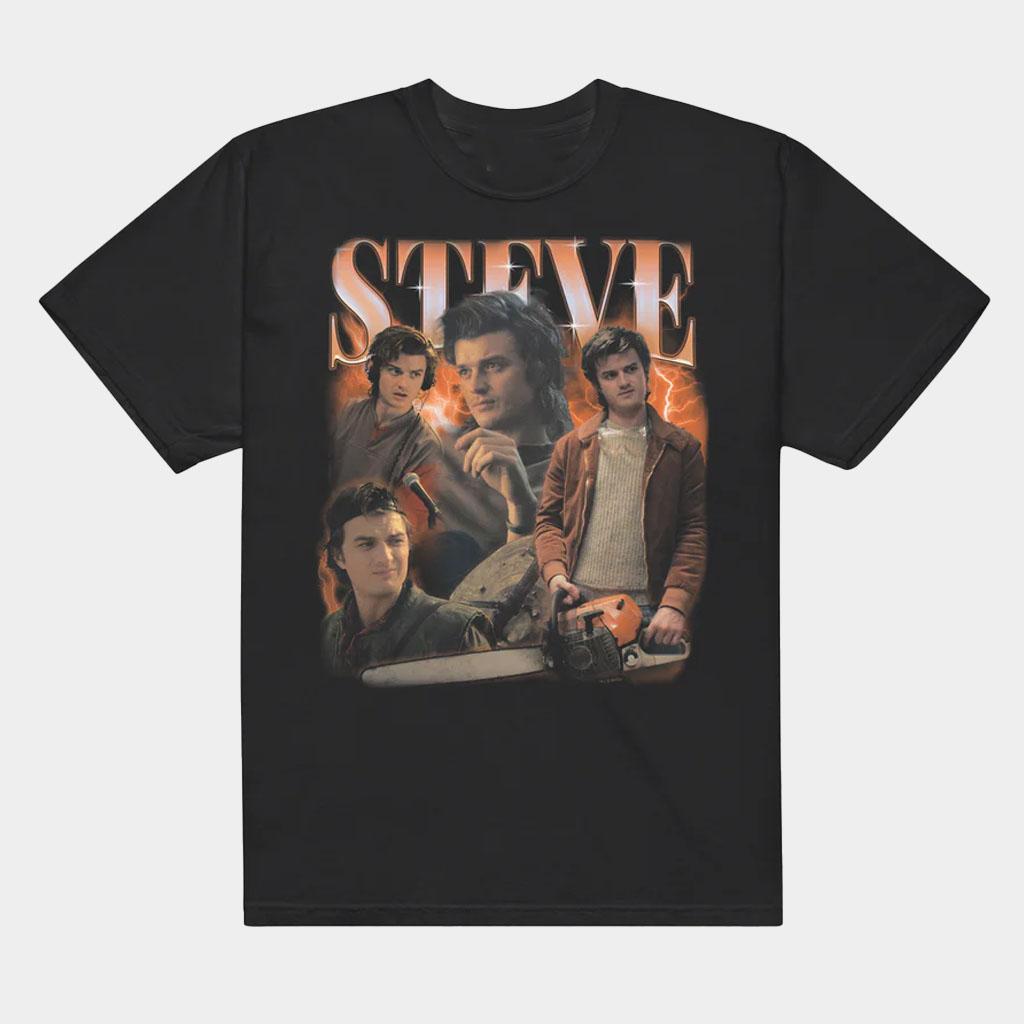 Netflix Shop Merch Stranger Things T-Shirt Steve Heartthrob Shirt Birthday Present For Him