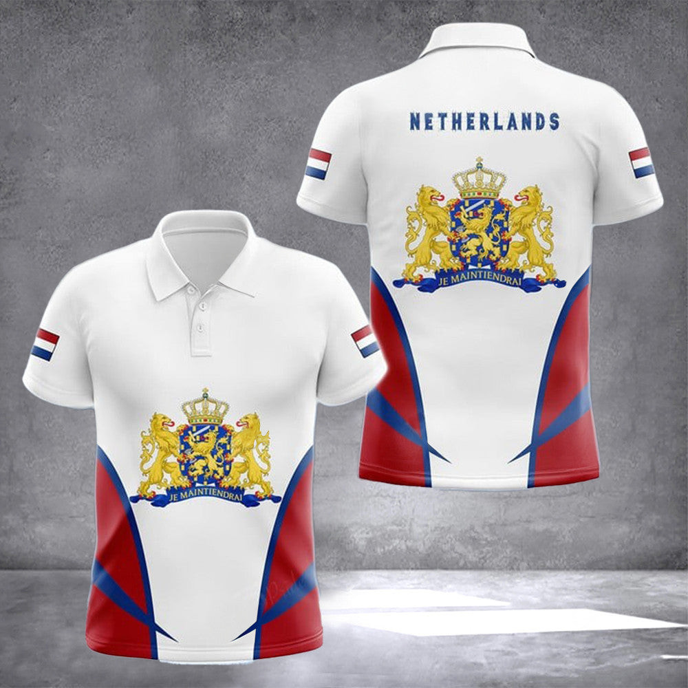 Netherlands Coat Of Arms Polo Shirt Coat Of Arms Of The Netherlands Emblem Polo Gifts
