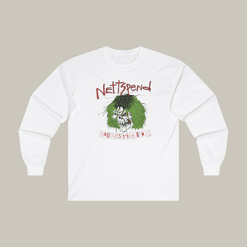 Nettspend Badassfuckingkid Long Sleeve Shirt Skull Art Nettspend Apparel Rap Music Lover Gift