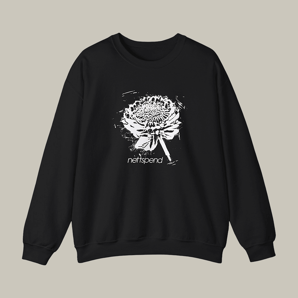 Nettspend Flower Graphic Sweatshirt Nettspend Apparel Unique Gift For Rap Music Buffs