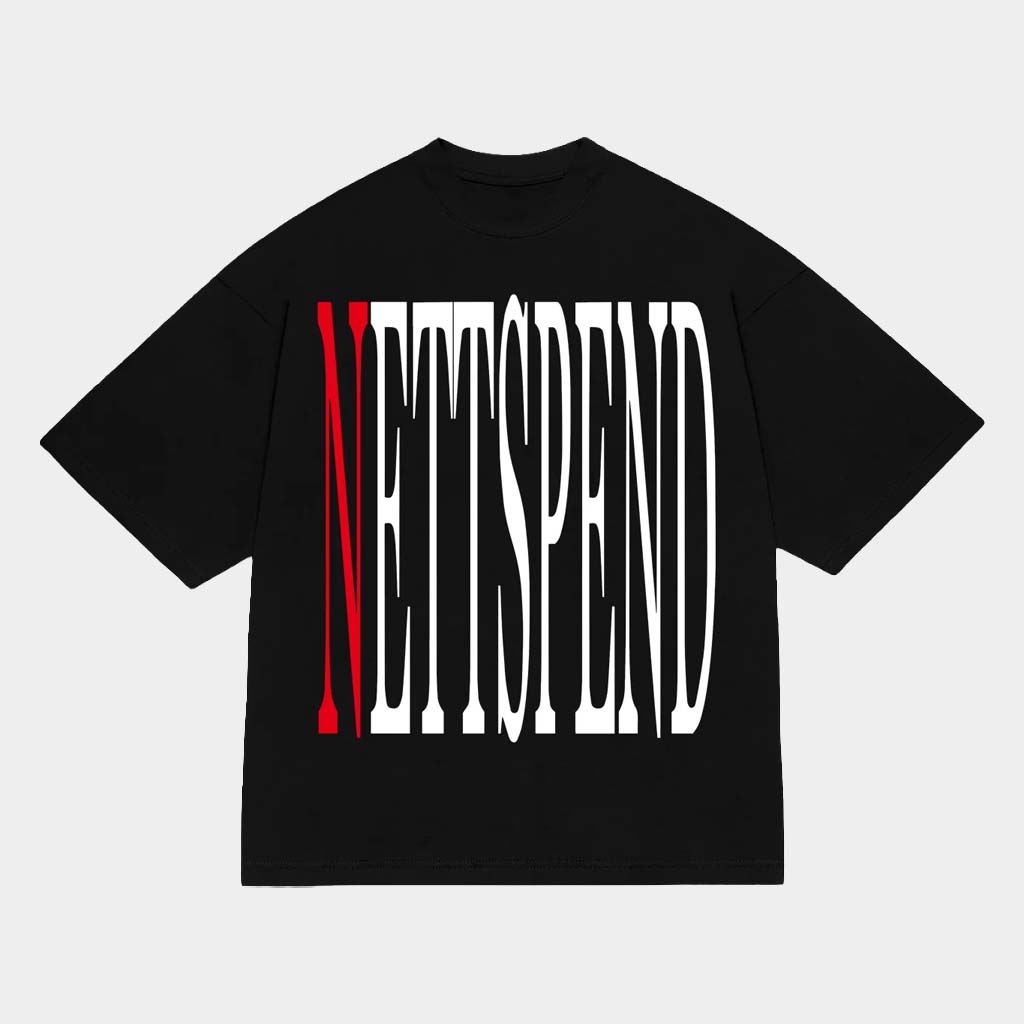 Nettspend Merch Black Wordmark T-Shirt Nettspend Shirt Gift Ideas For Rapper Fans