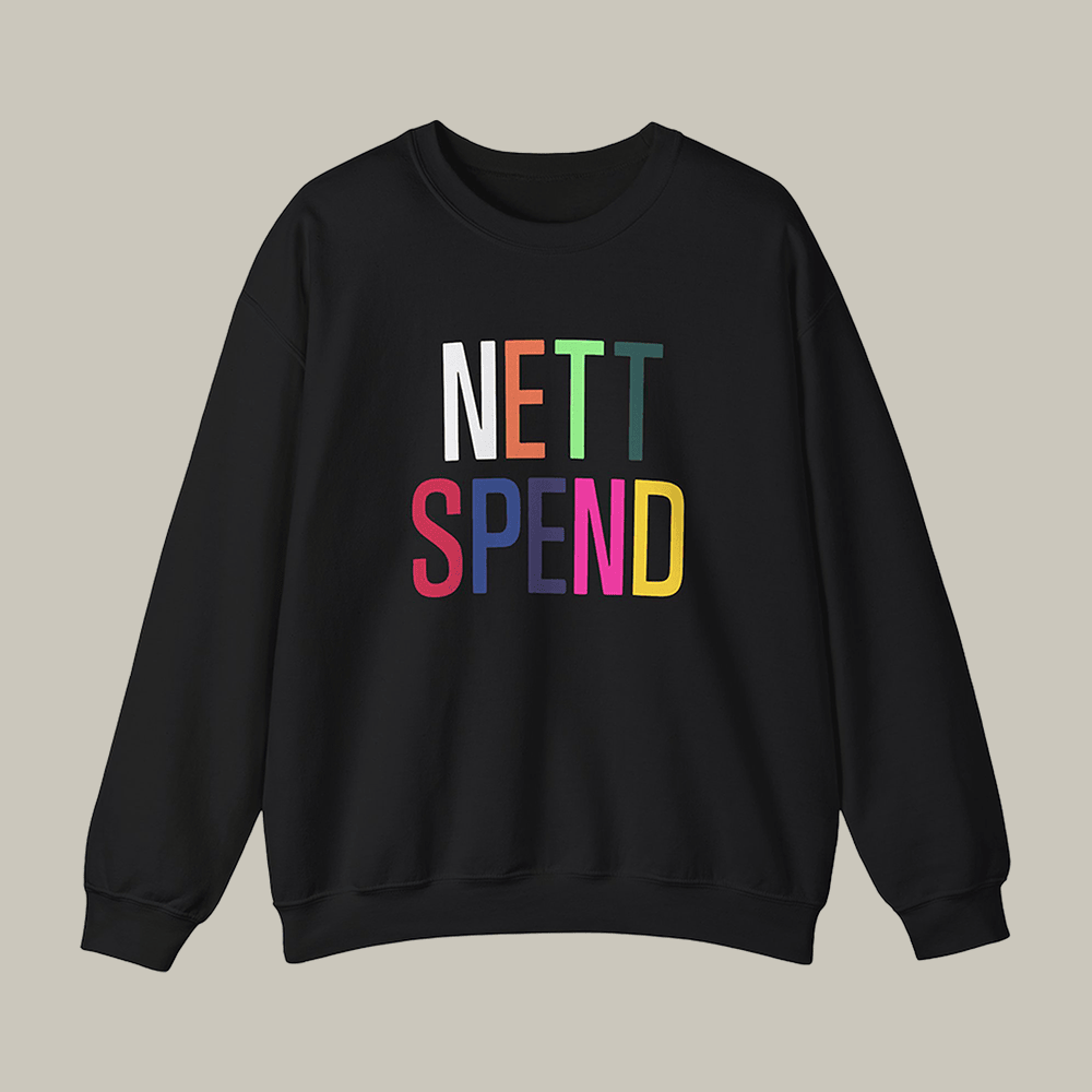 Nettspend Rainbow Sweatshirt Rap Music Themed Nettspend Merch Best Gift For Rap Music Fans