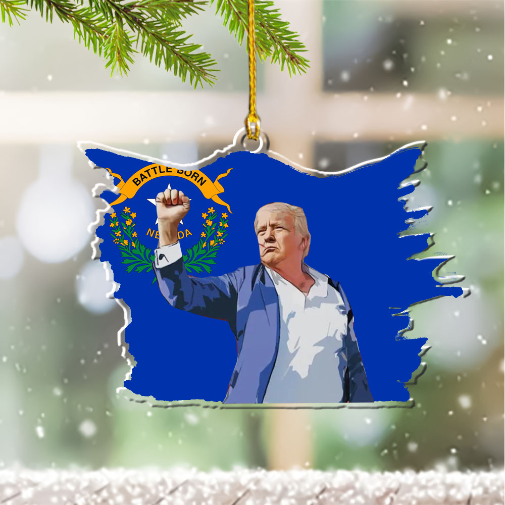 Nevada for Trump 2024 Ornament Shape Fight Trump for President Ornament