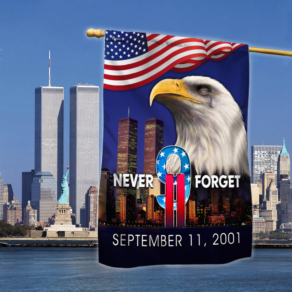 Never Forget 9 11 Patriot Day Patriot Eagle Memorial Flag