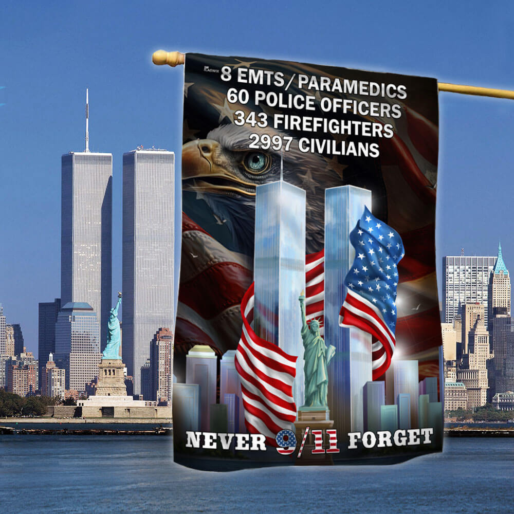 Never Forget 9 11 Patriot Day September 11th Attacks Memorial Flag