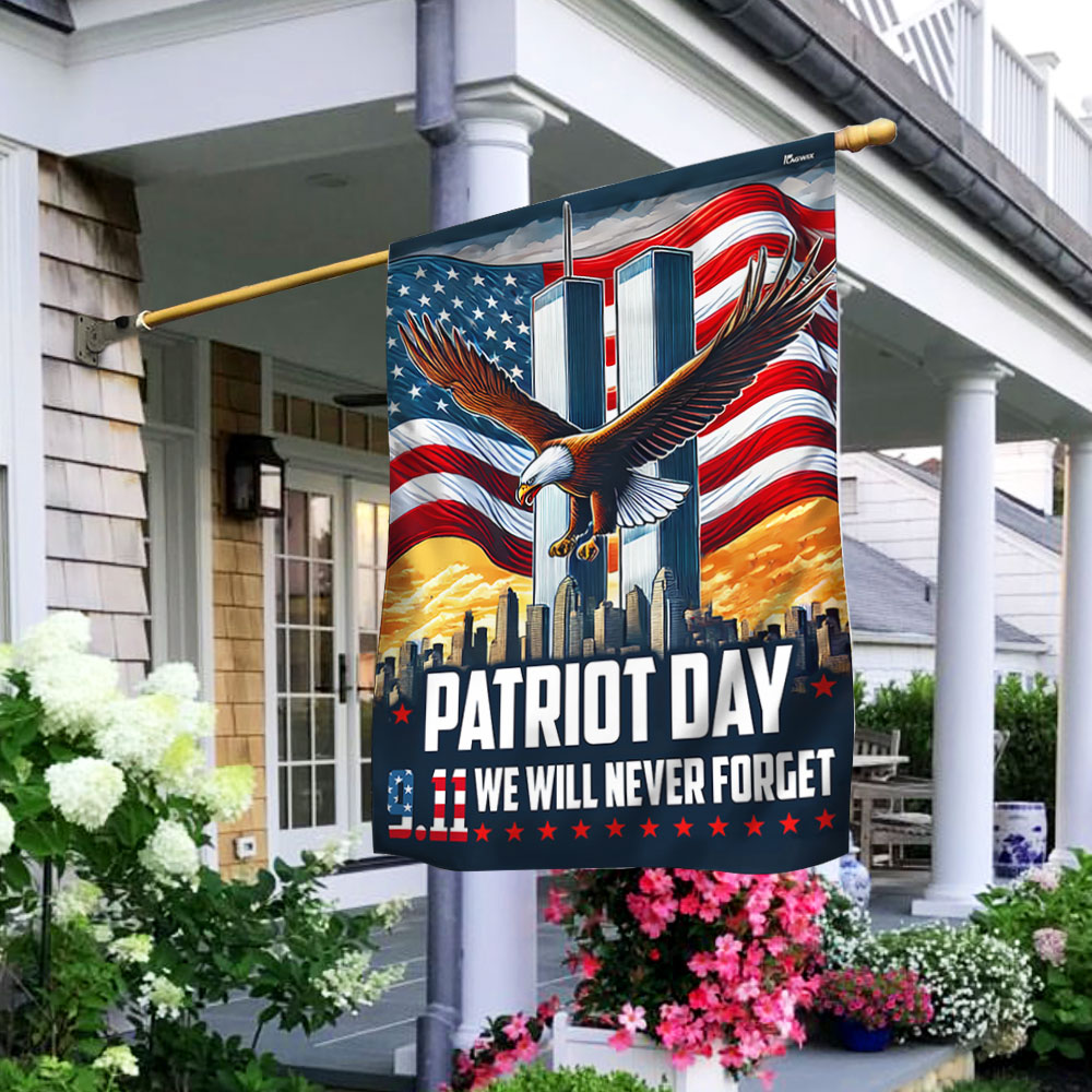 Never Forget 911 Patriot Day World Trade Center 9 11 Flag