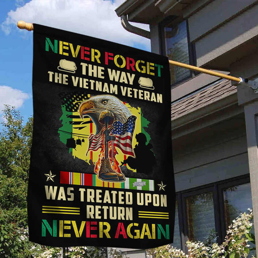 Never Forget The Way Vietnam Veteran Flag Vietnam War Veteran Flag Patriotic Gift For Supporter