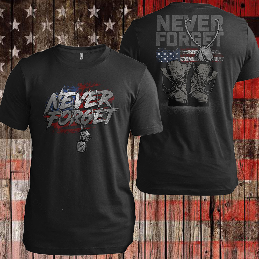 Never Forget Veteran Shirt Veterans Day T-Shirt Gifts For Grandfather
