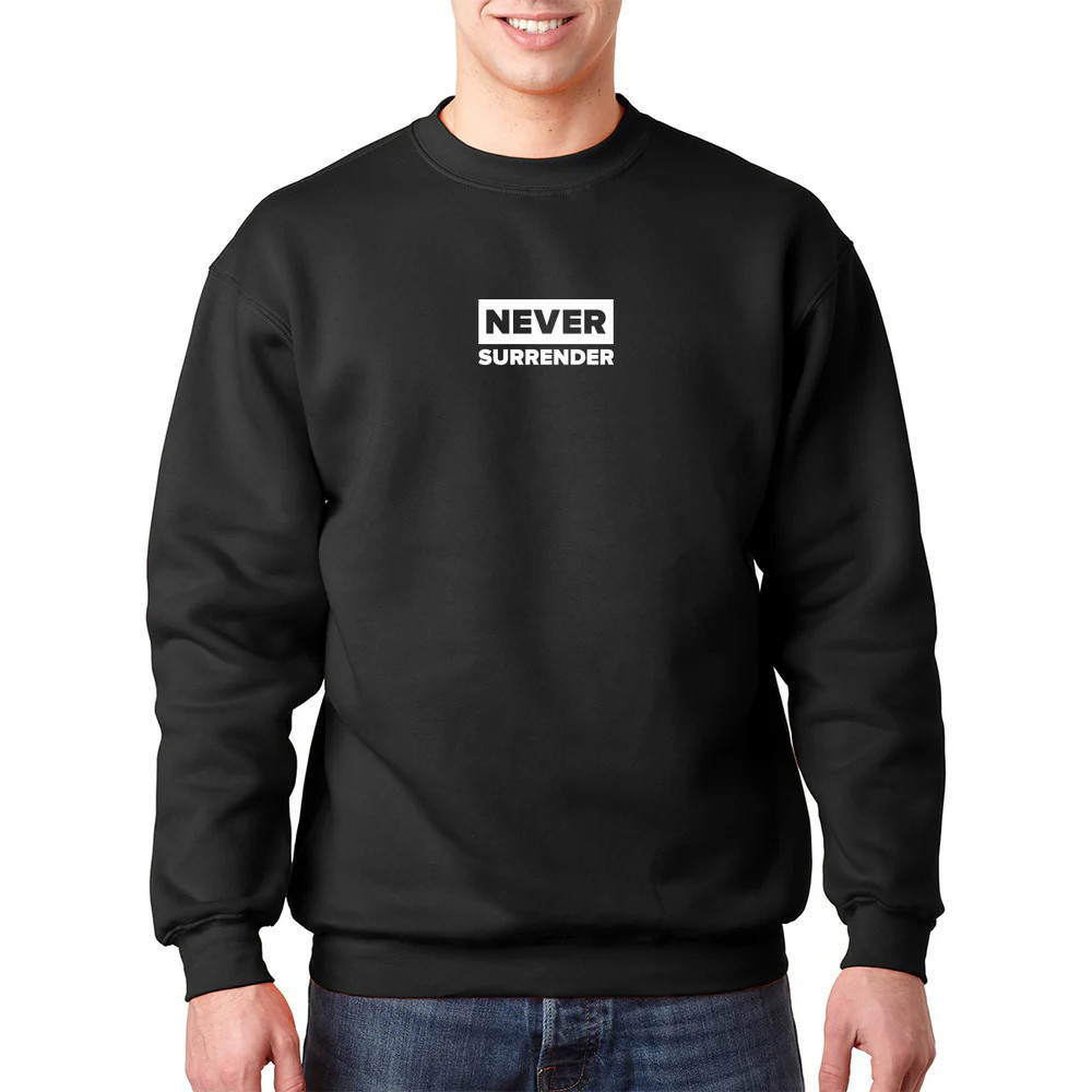 Never Surrender Crewneck Sweatshirt Charlie Kirk Merch Store
