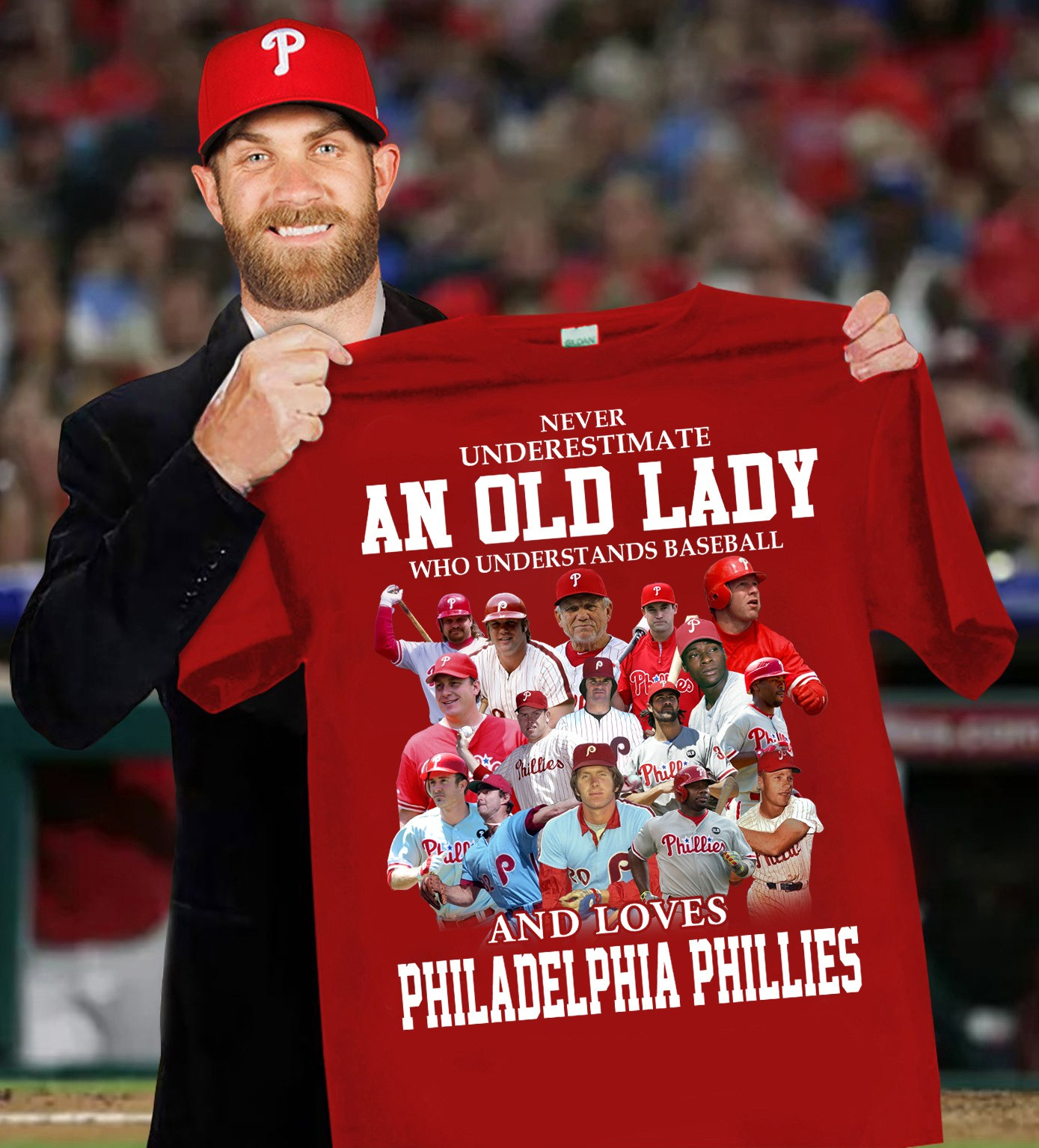 Never Underestimate A Lady Who Loves Philadelphia Phillies T-Shirt Fan Gifts For Her