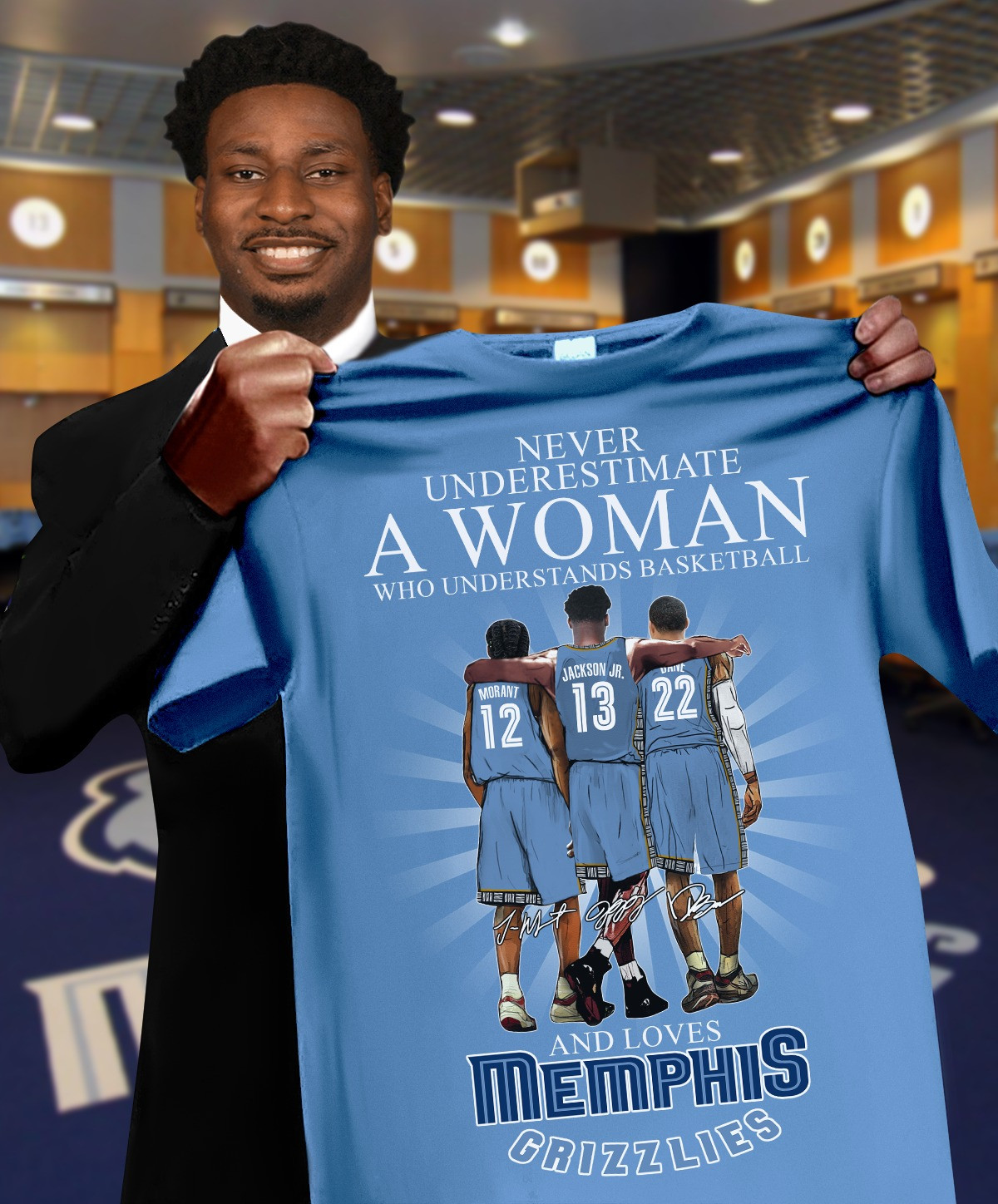 Never Underestimate A Woman Understands Basketball And Loves Memphis Grizzlies Shirt Fan Merch