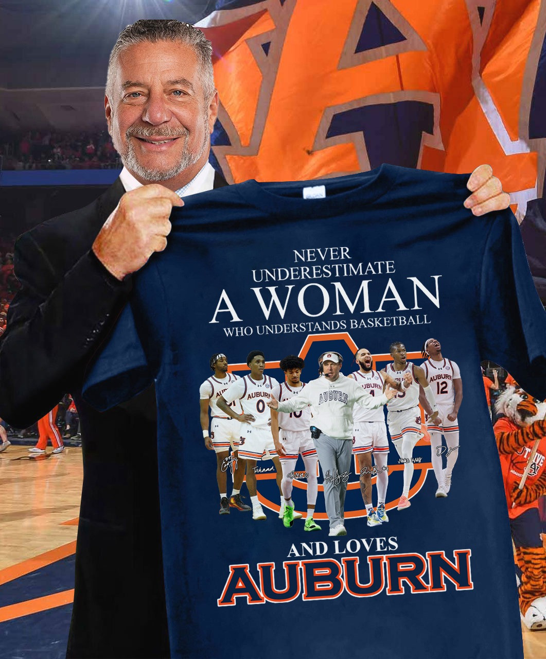 Never Underestimate A Woman Who Loves Auburn Shirt Basketball Fan Gifts For Her