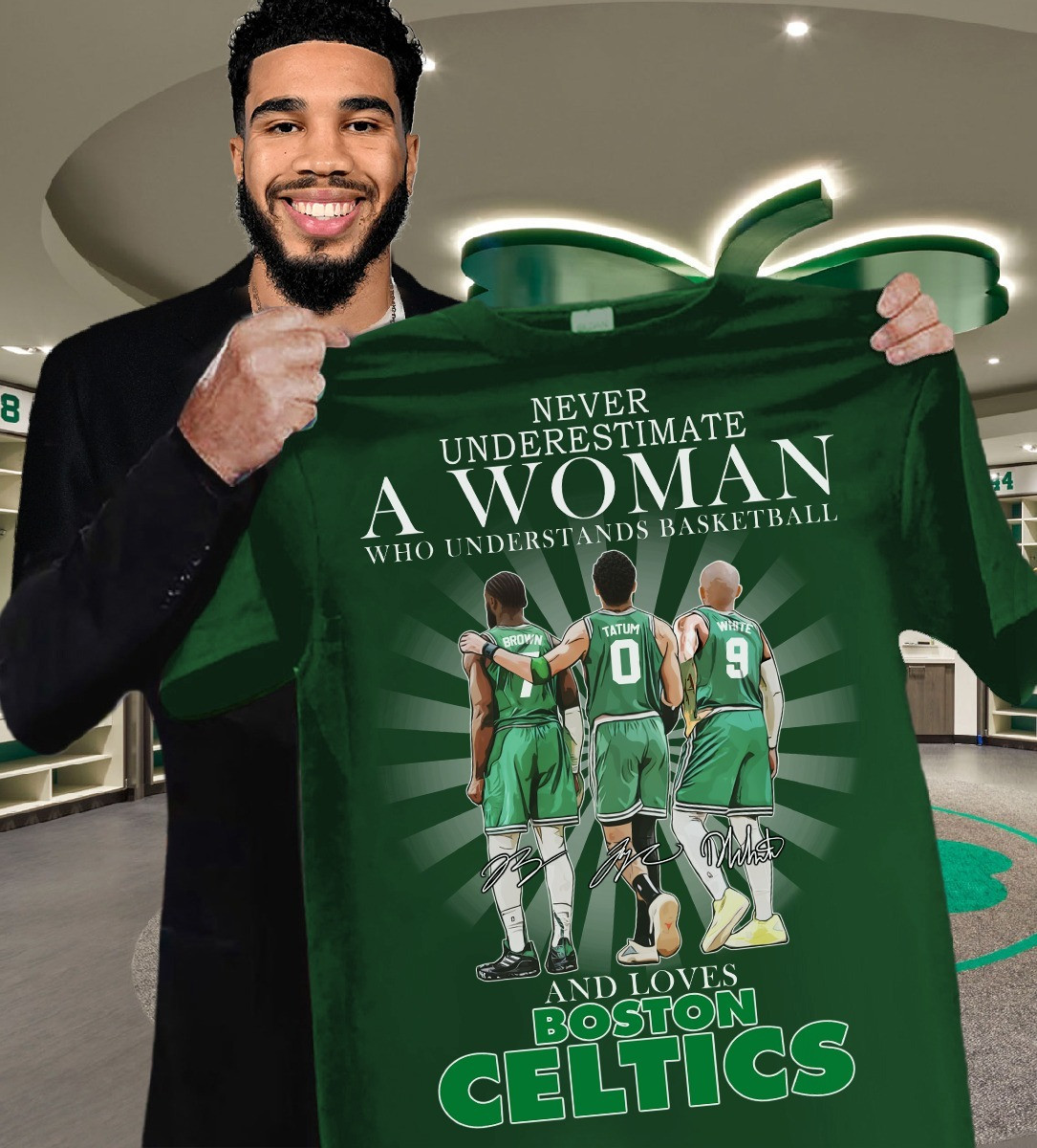 Never Underestimate A Woman Who Loves Boston Celtics Shirt Basketball Fan Gifts For Her