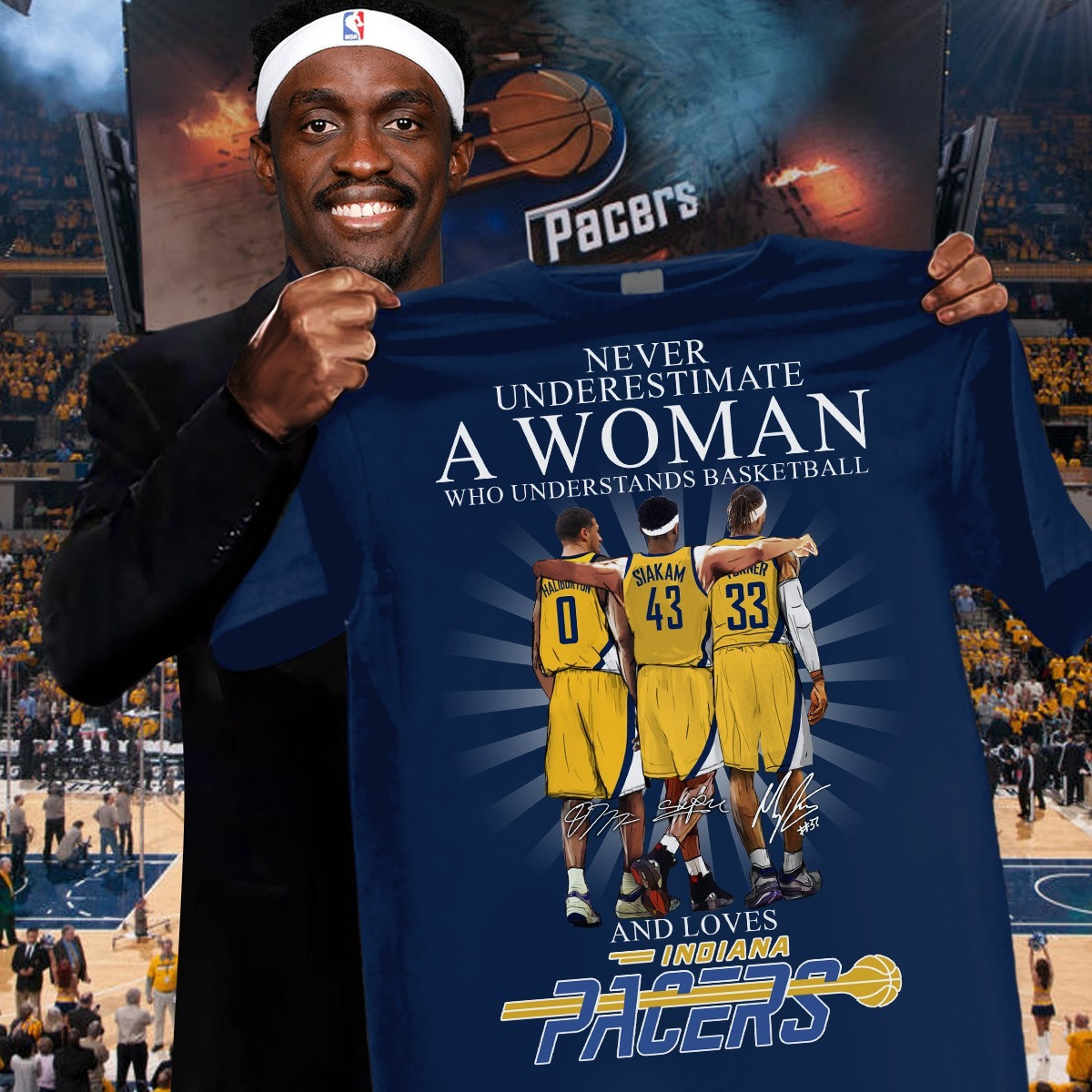 Never Underestimate A Woman Who Loves Indiana Pacers Shirt Basketball Gifts For Her