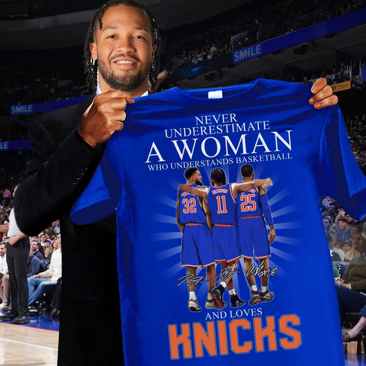 Never Underestimate A Woman Who Loves Knicks Shirt Basketball Gifts For Her