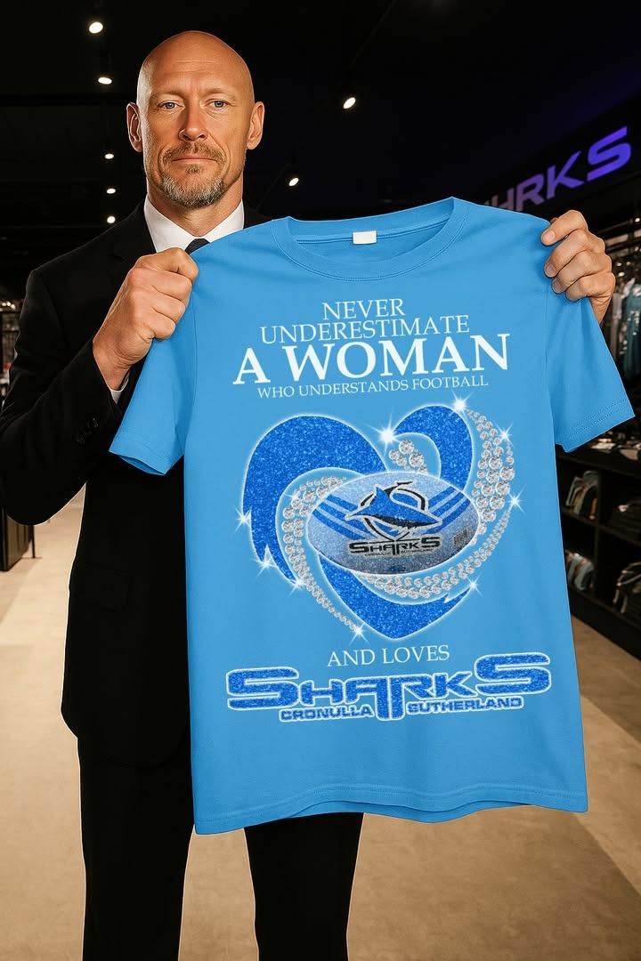 Never Underestimate A Woman Who Loves Rugby And Backs The Sharks T-Shirt Gifts For Fans