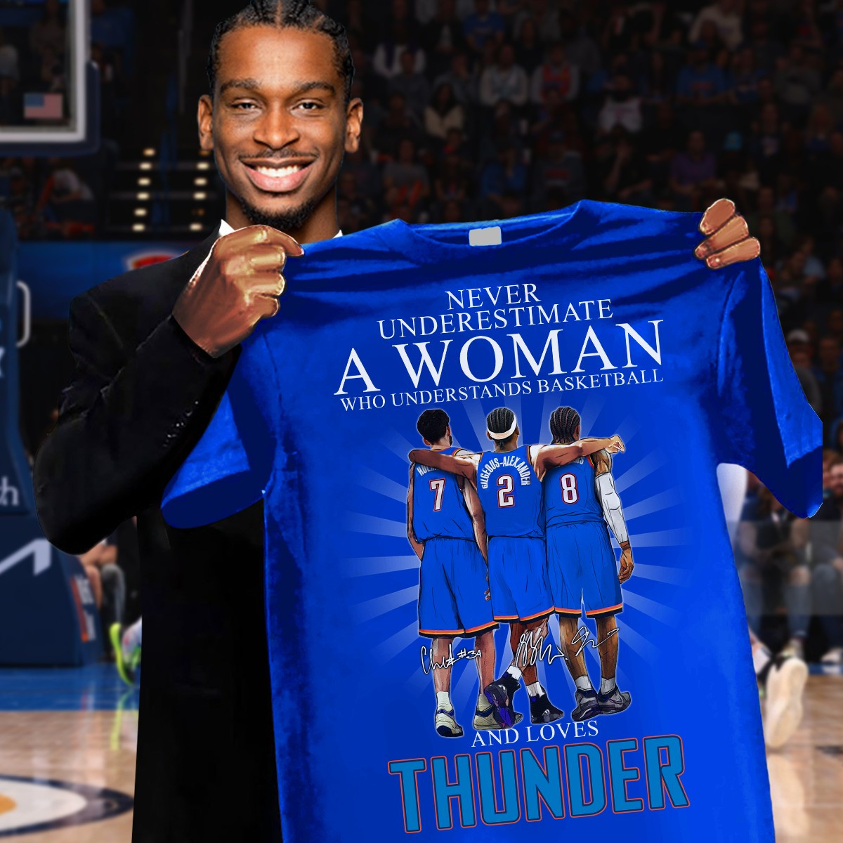 Never Underestimate A Woman Who Understands Basketball And Loves Thunders Gifts For Wife