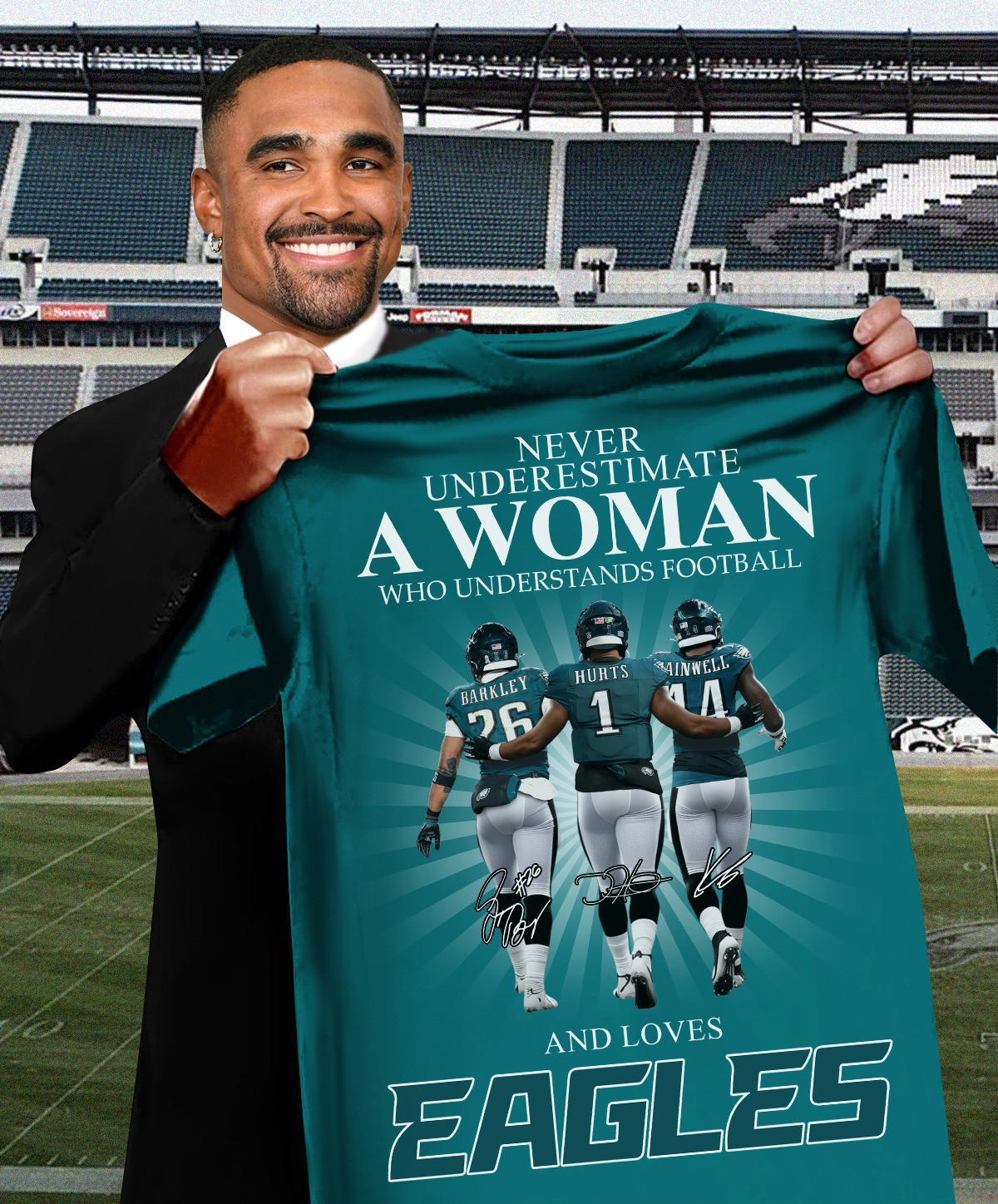 Never Underestimate A Woman Who Understands Football And Loves Eagles Shirt Fan Merch