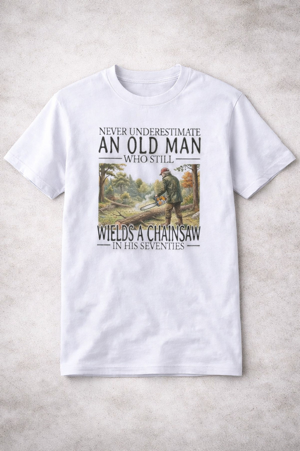 Never Underestimate An Old Man Fishing T-Shirt Funny Fishing Clothing Fisherman Gift