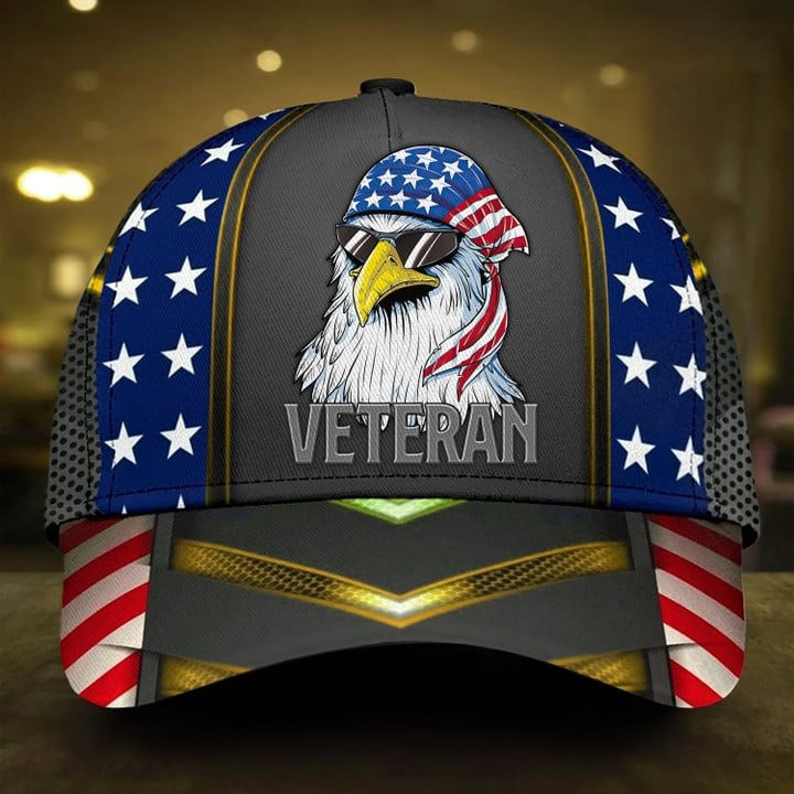 Never Underestimate An Old Man US Veteran Cap Gift for Dad and Husband on Veterans Day