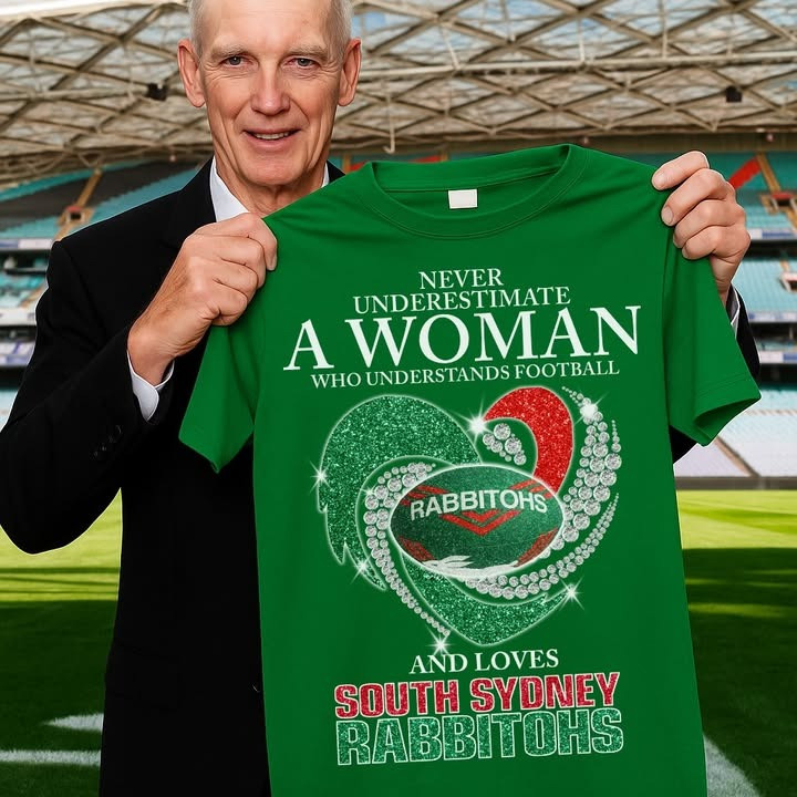 Never Underestimate Woman Loves South Sydney Rabbitohs T-Shirt Rugby Fan Gifts For Her