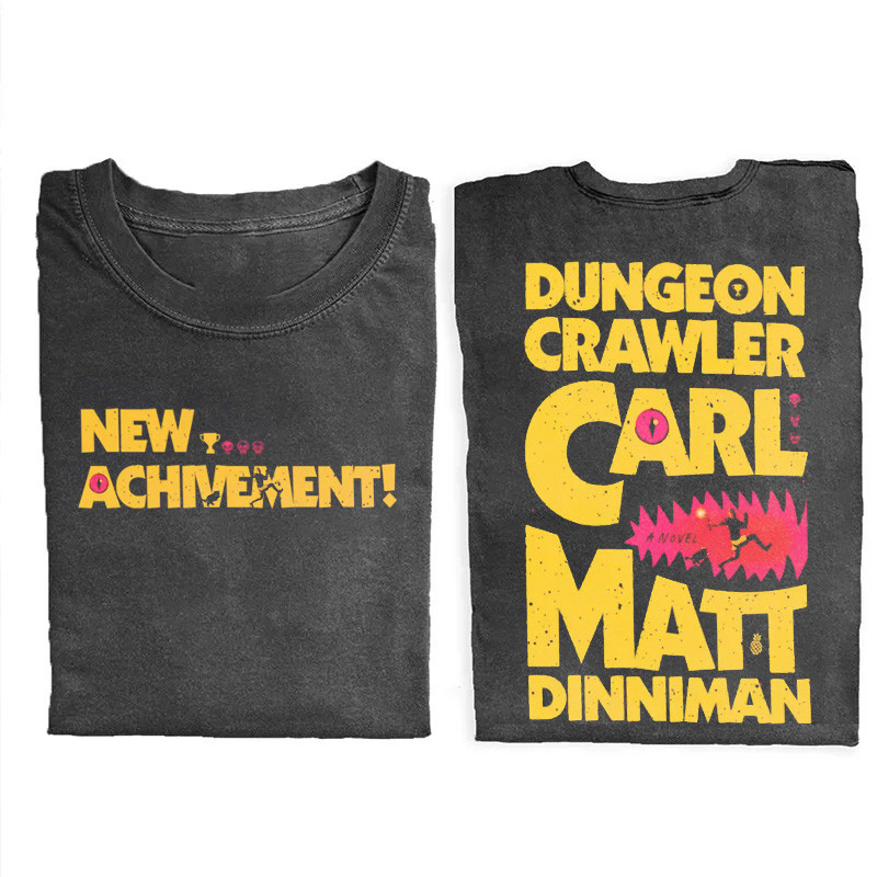 New Achievement T-Shirt Dungeon Crawler Carl Apparel Gift For Cat Lover