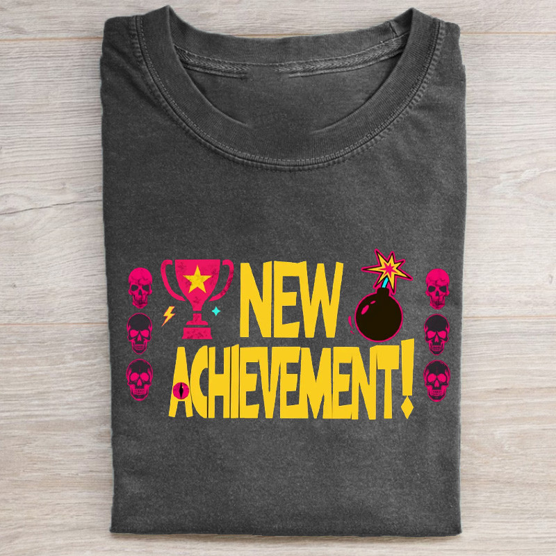 New Achievement T-Shirt Dungeon Crawler Carl Clothing Gifts For Men