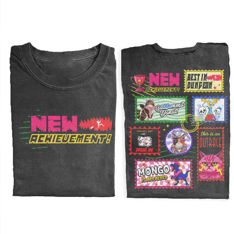 New Achievement T-Shirt Goddammit Donut Clothing Cat Gift For Special Day