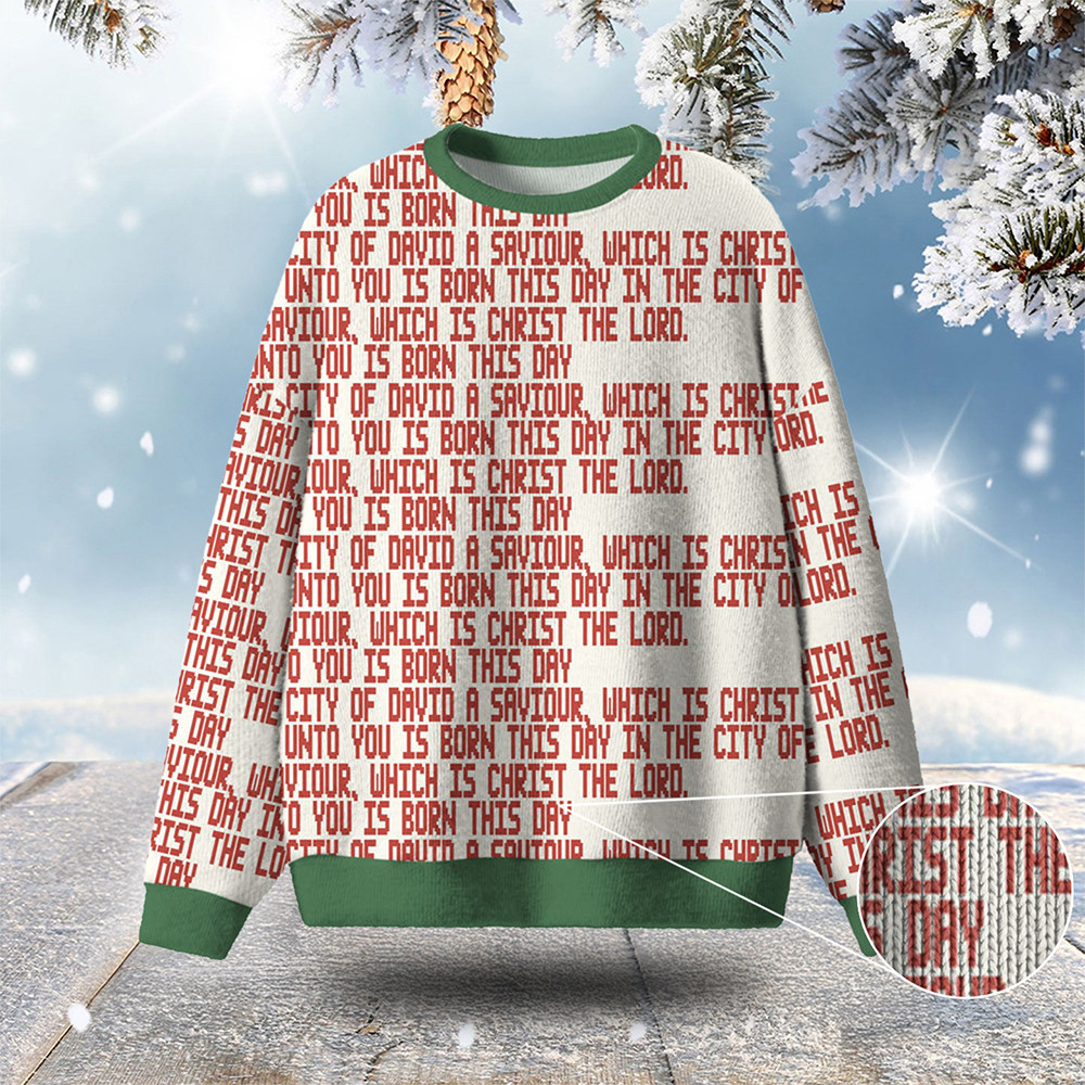 New Born Ugly Christmas Sweater Christmas Clothing Xmas Gifts For Christians