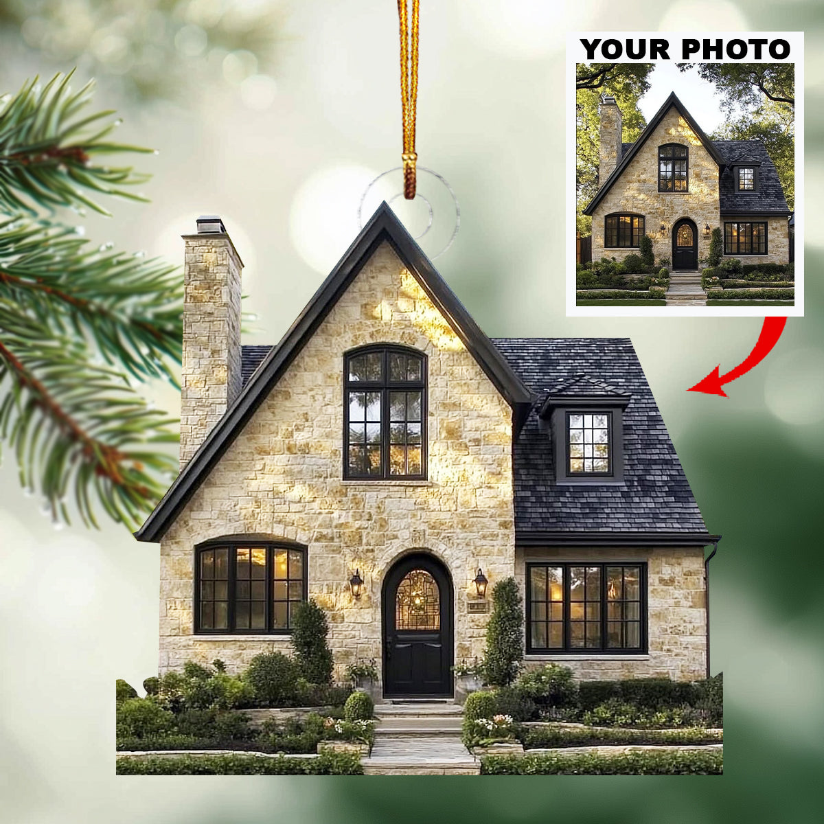 New Chapter Personalized Photo Mica Ornament Christmas Gift For Family Members