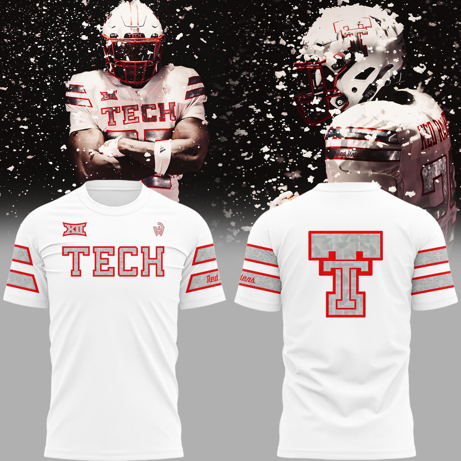 New Cold Front Patrick Mahomes Uniform T-Shirt Texas Tech Red Raiders Merch Football Gear