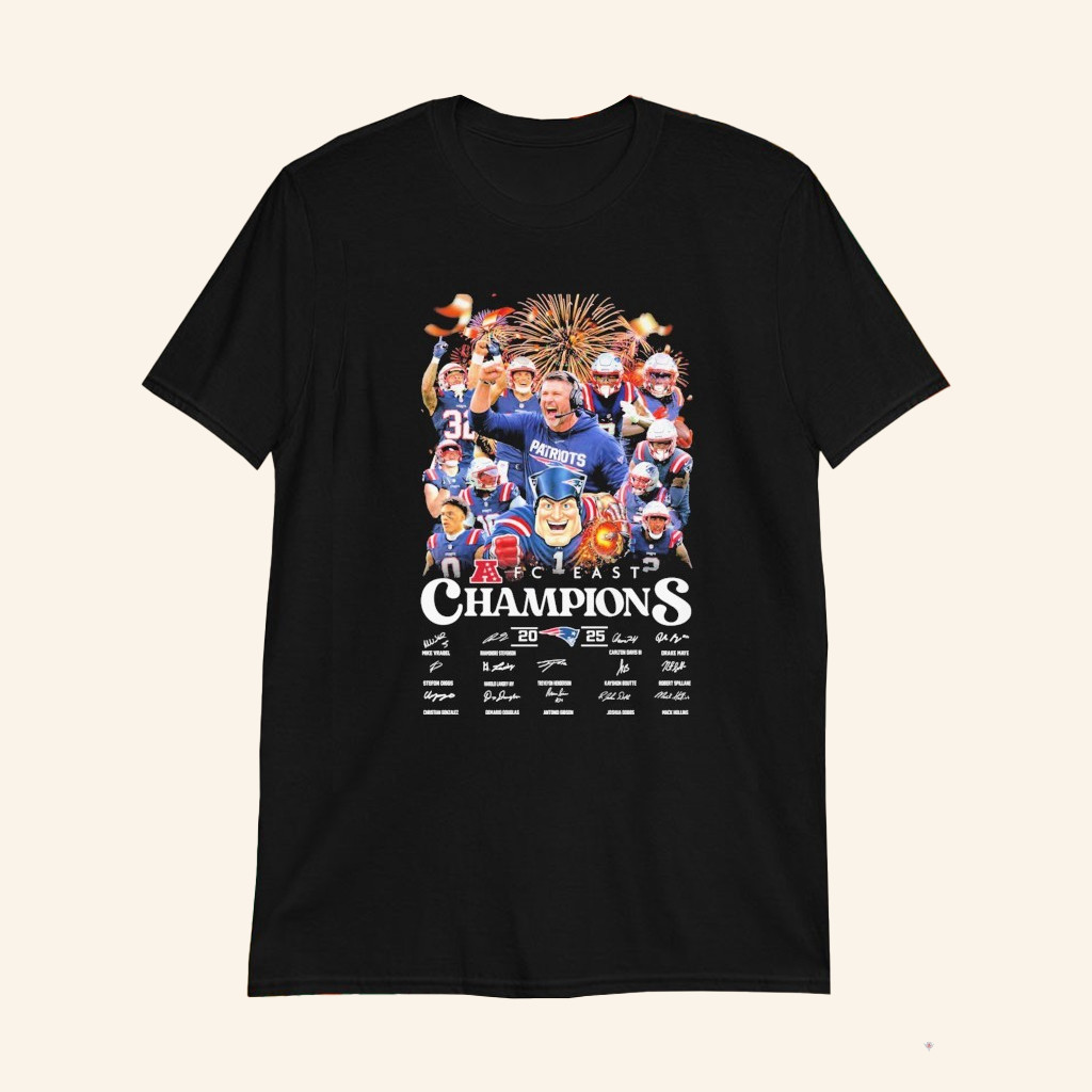 New England Football AFC East Champions 2025 T-Shirt New England Football Merch Fan Gifts