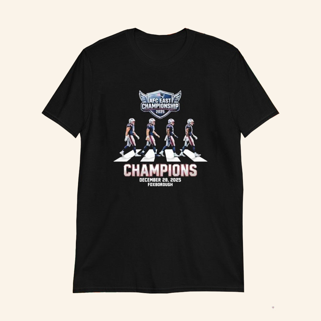 New England Football AFC East Champions December 28 2025 Road Abbey T-Shirt Fan Merch