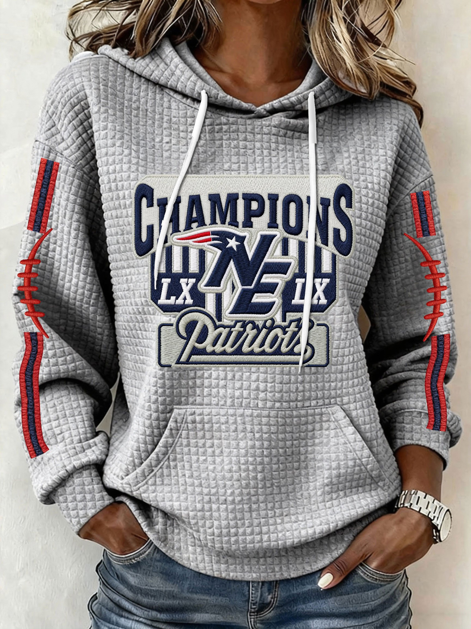 New England Football Champions Hoodie NE Pride Game Day Hoodie Patriots Merch Mom Gifts