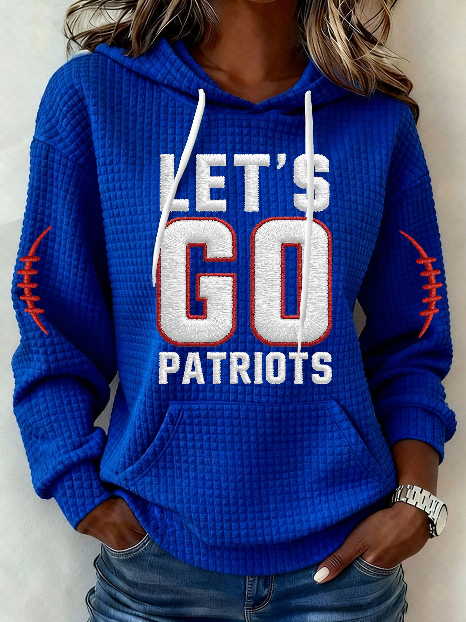 New England Football NE Hoodie Forever New England Hoodie Go Pats Merch Blue Gifts For Her