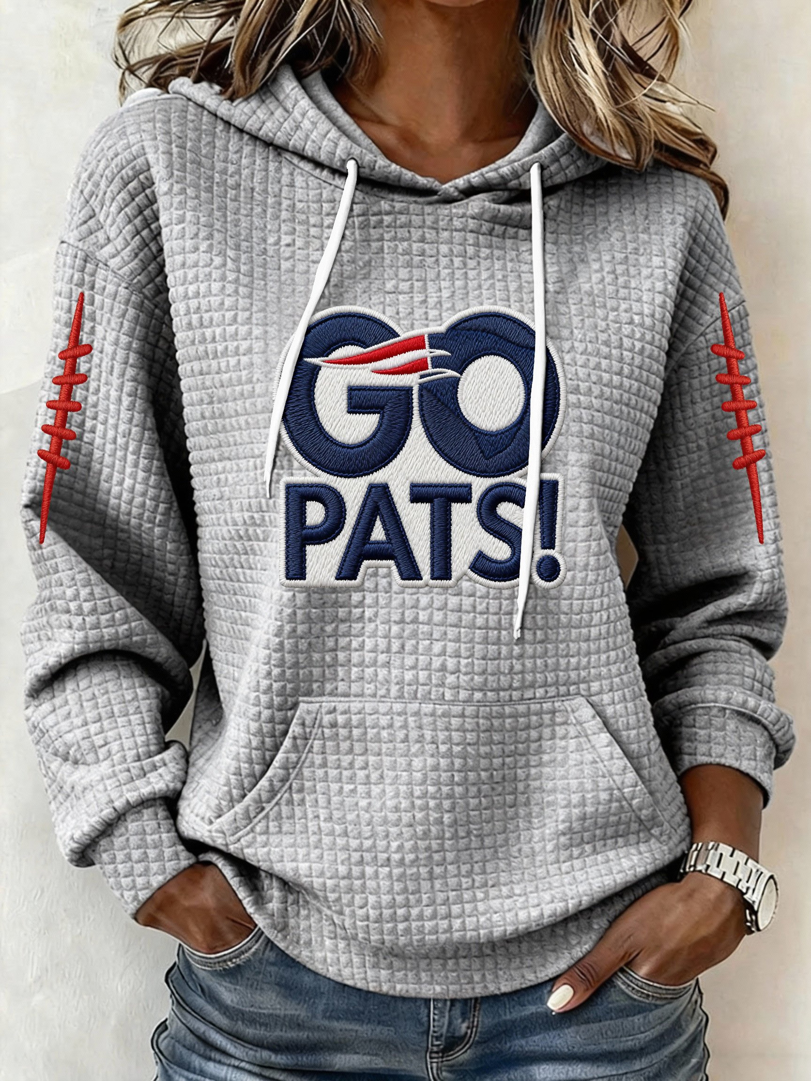 New England Football NE Hoodie Forever New England Hoodie Go Pats Merch Grey Gifts For Her New England Football NE Hoodie Forever New England Hoodie Go Pats Merch Grey Gifts For Her