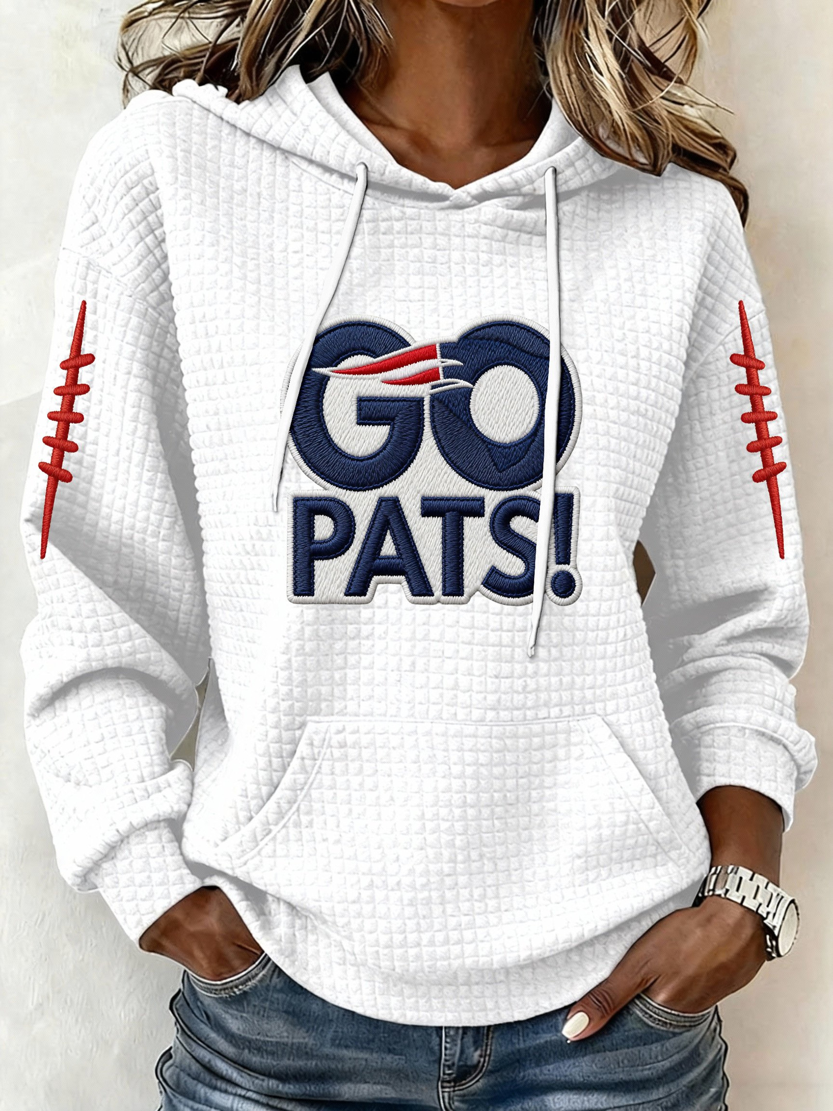 New England Football NE Hoodie Forever New England Hoodie Go Pats Merch White Gifts For Her New England Football NE Hoodie Forever New England Hoodie Go Pats Merch White Gifts For Her