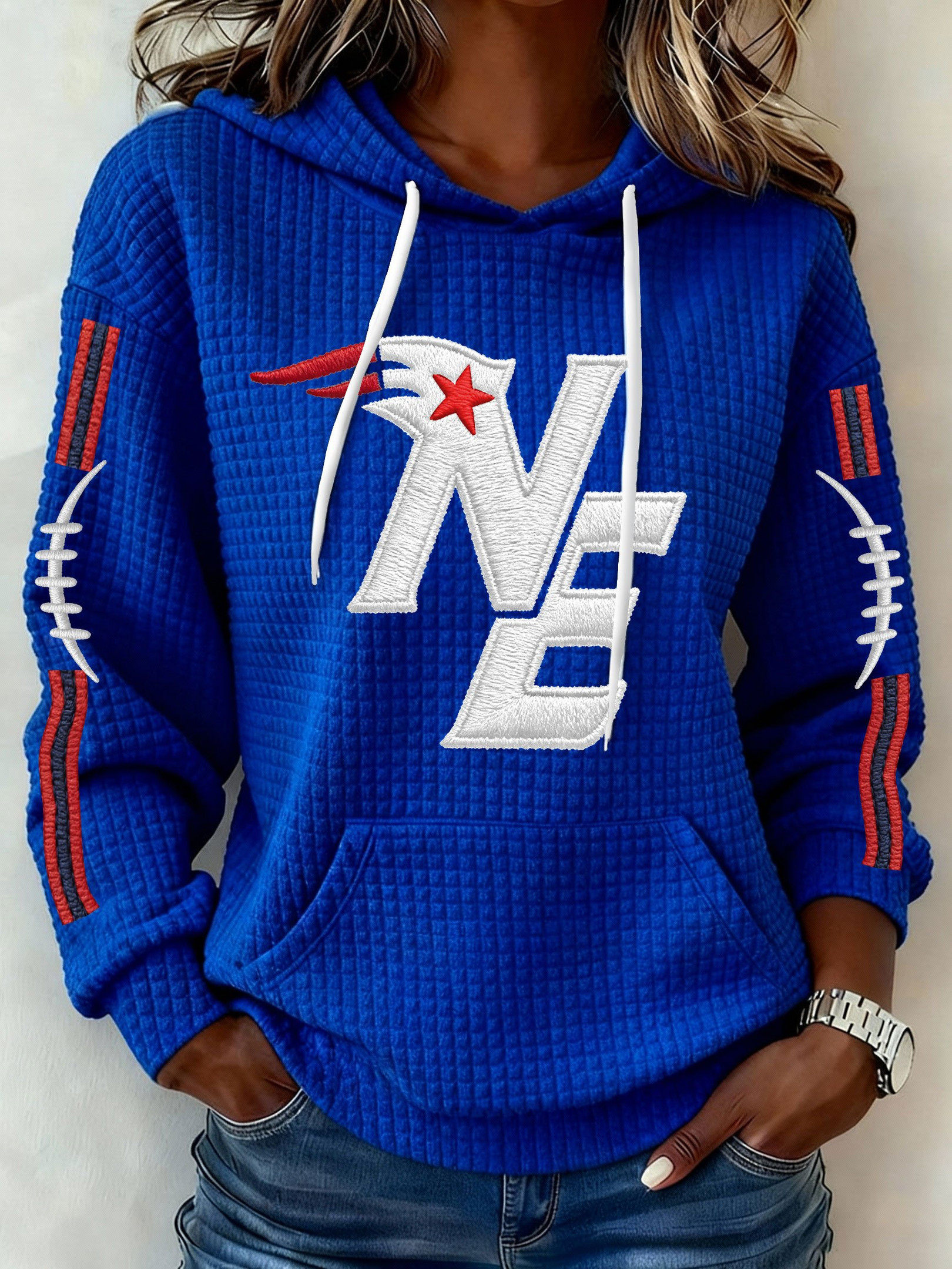 New England Football NE Hoodie New England Strong Game Day Hoodie Blue Patriots Merch Fan Gifts New England Football NE Hoodie New England Strong Game Day Hoodie Blue Patriots Merch Fan Gifts