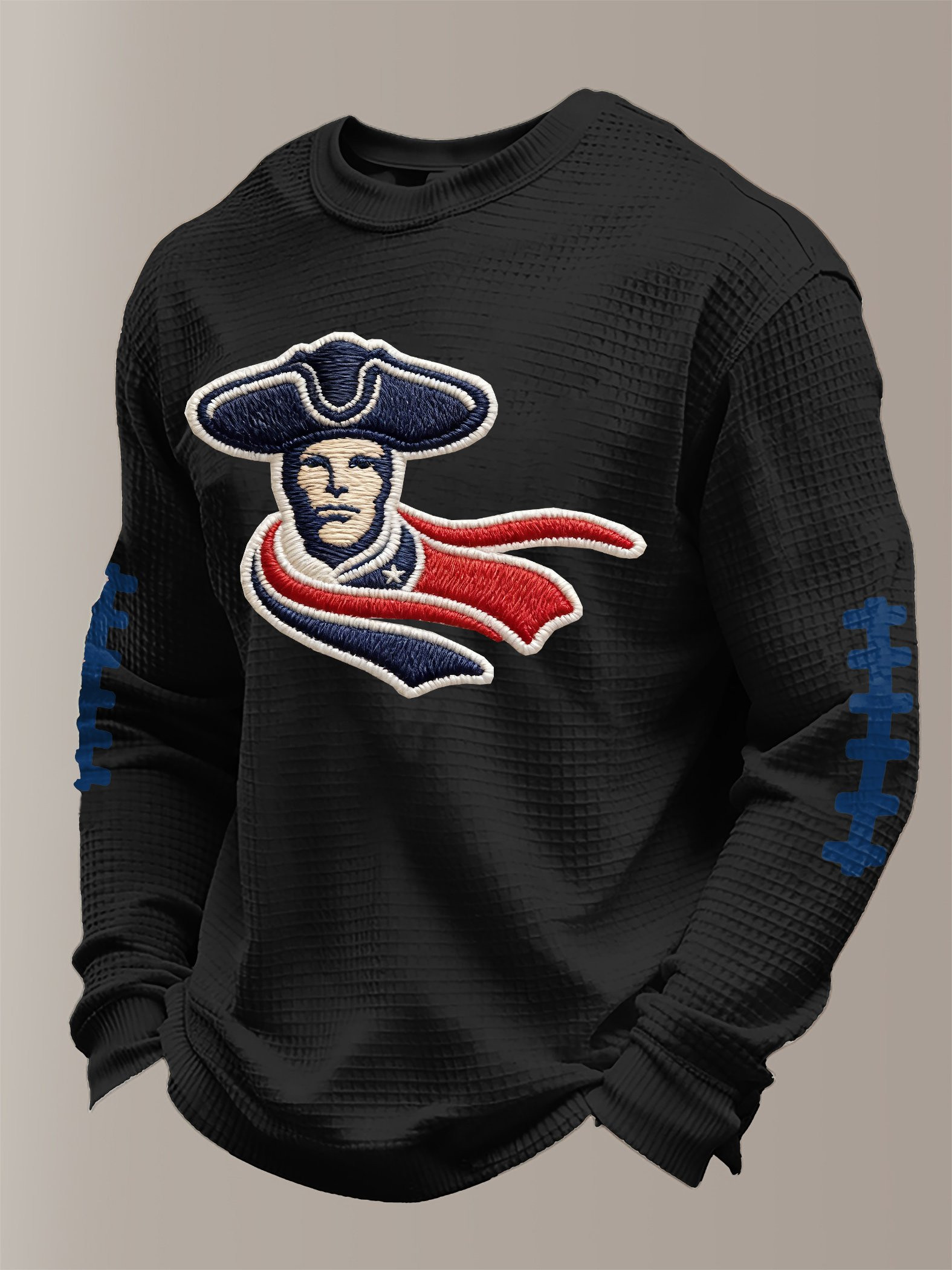 New England Football NE Long Sleeve Shirt Forever New England Apparel Black Patriots Merch
