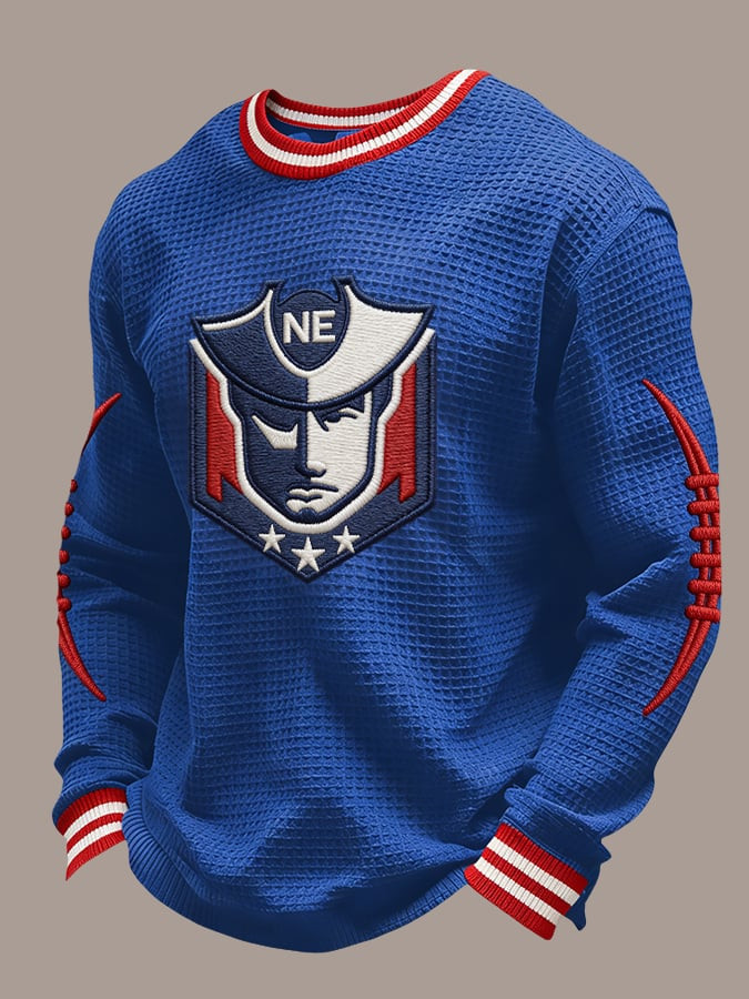 New England Football NE Long Sleeve Shirt New England Pride Apparel Blue Game Day Merch