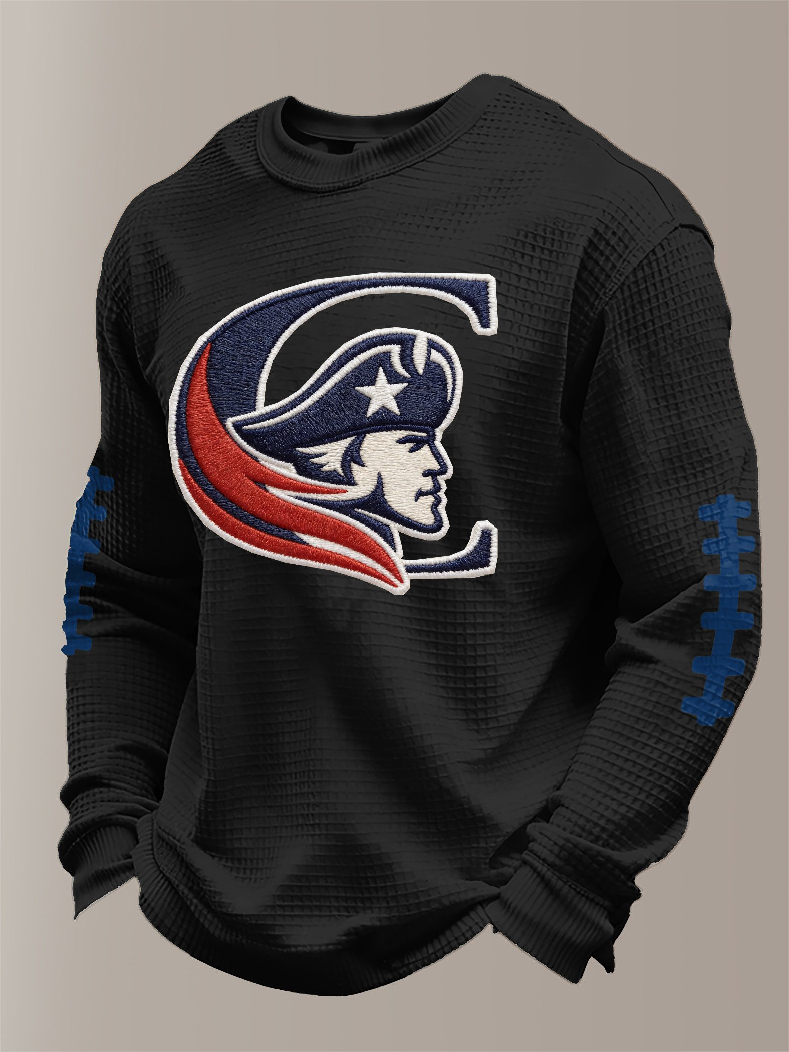 New England Football NE Waffle Long Sleeve T-Shirt Let's Go Patriots Shirt Gifts For Dad New England Football NE Waffle Long Sleeve T-Shirt Let's Go Patriots Shirt Gifts For Dad
