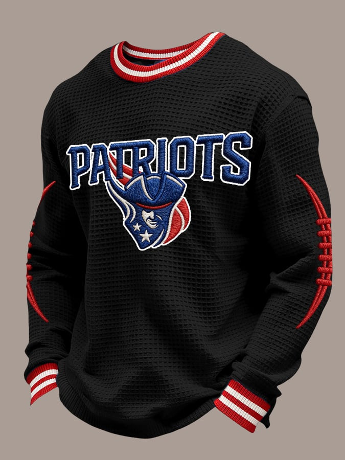 New England Football NEP Waffle Long Sleeve T-Shirt Pride NE Patriots Merch Black Game Day Gifts New England Football NEP Waffle Long Sleeve T-Shirt Pride NE Patriots Merch Black Game Day Gifts