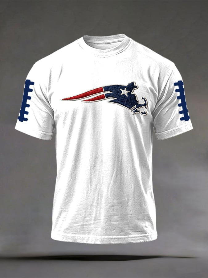 New England Football Shirt Pride NE Patriots Merch White Game Day Gifts For Brother