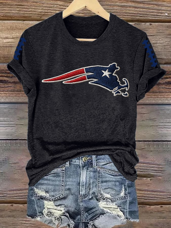 New England Football T-Shirt Forever NE Patriots Merch Game Day Shirts Black