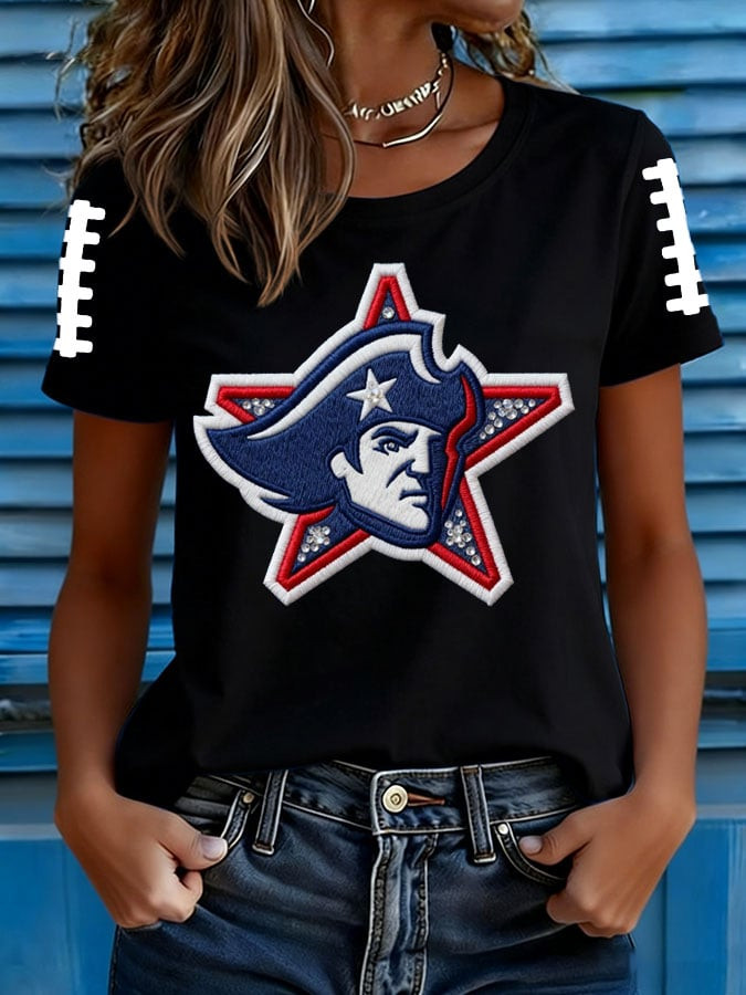 New England Football T-Shirt Patriots Merch NEP Game Day Apparel Black