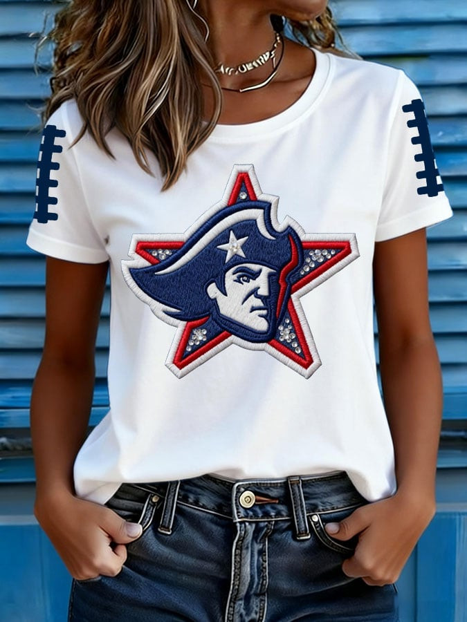 New England Football T-Shirt Patriots Merch NEP Game Day Apparel White