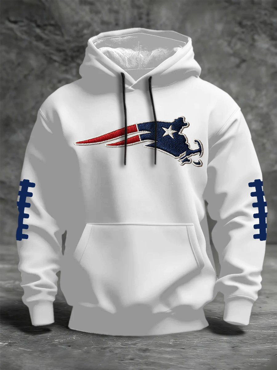 New England Football Waffle Hoodie Pride NE Patriots Merch Game Day Gifts Men's